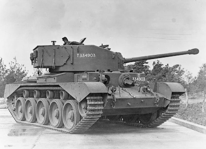 Cruiser tank Comet I (A34), wartime or official British Army photograph, between 1939 and 1945. useful general exterior identification image; exact date/location not established from the accessible metadata. [COMMONS-MH4107].
