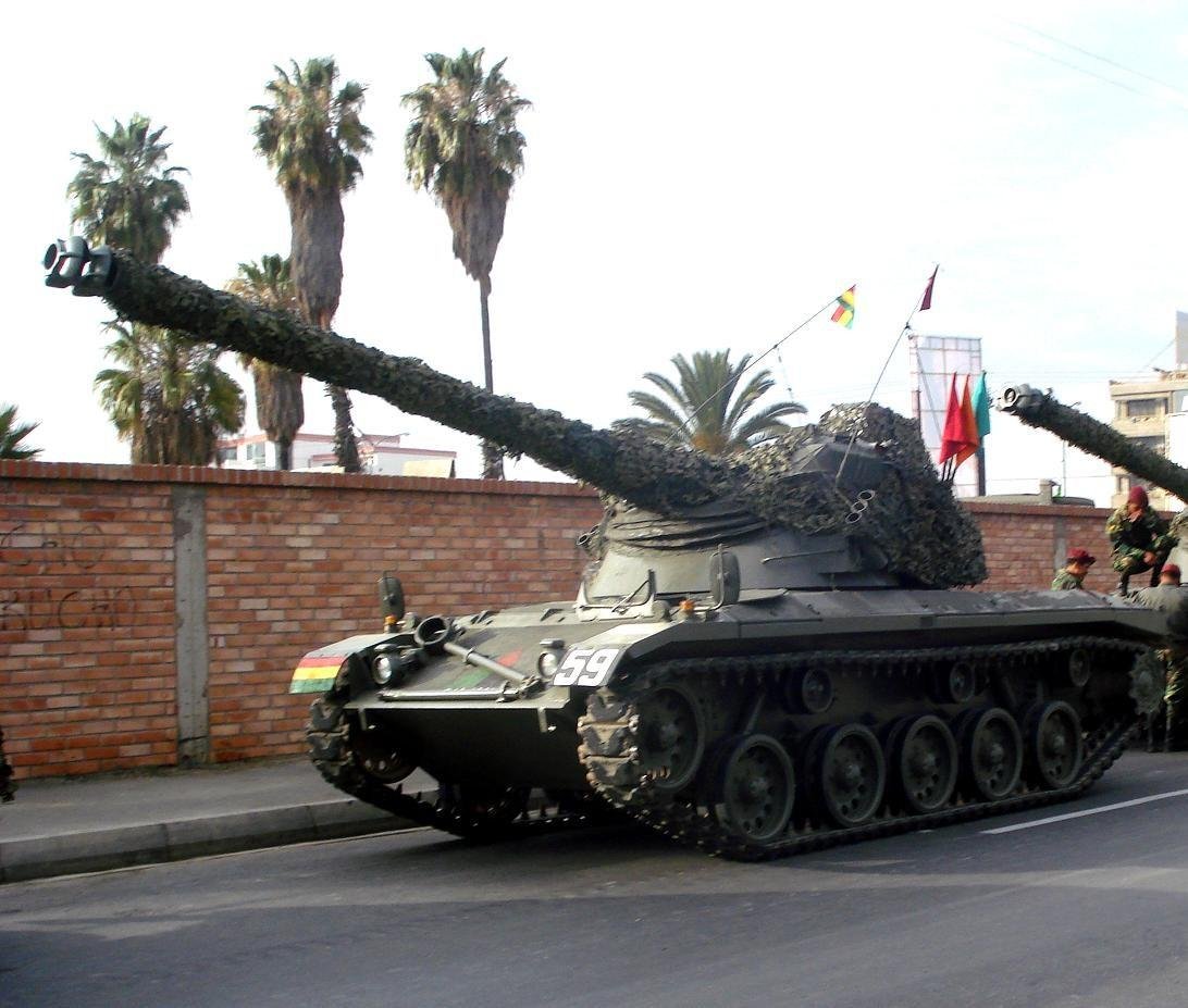 Bolivian Army SK-105 photographed during an Independence Day military parade in Cochabamba.